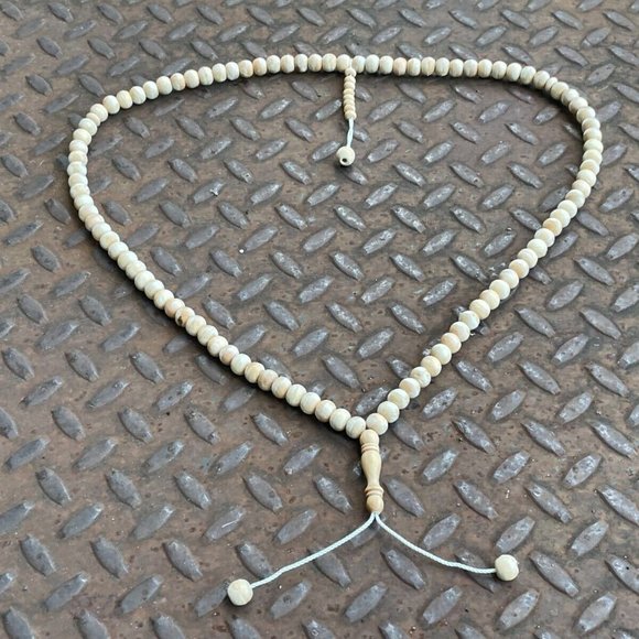 Handmade Tasbeeh Prayer Beads Tan Real Wood Beads Muslim Tasbeh Islamic - Picture 5 of 9